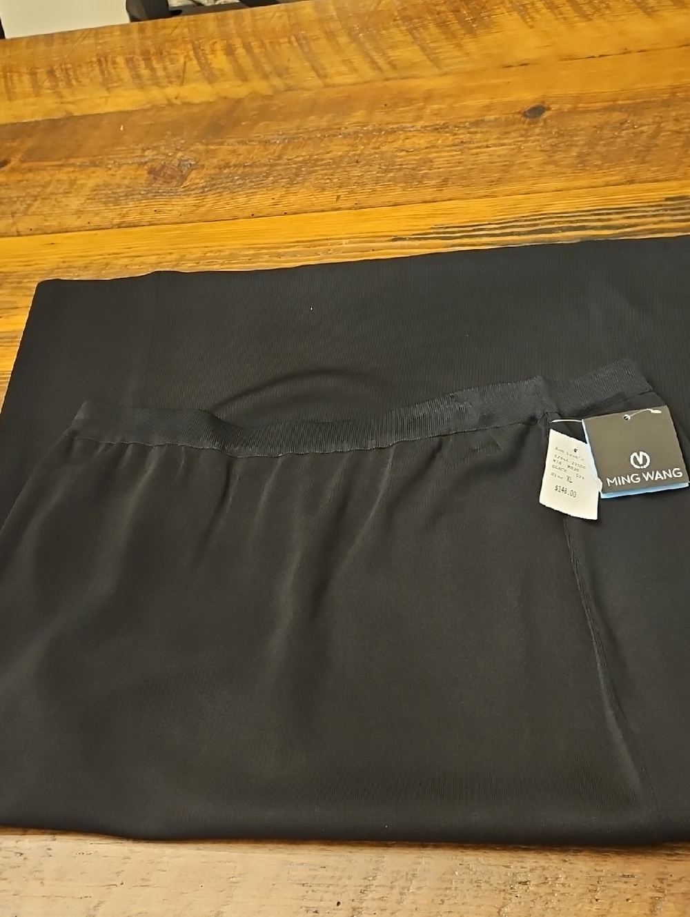 Nwt Ming Wang Black Ribbed Knit Top And Skirt - Picture 10 of 16